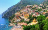 Amalfi Coast - Positano, old fisherman's village today great touristic attraction set in the heart of the Amalfi Coast and the Mediterranean